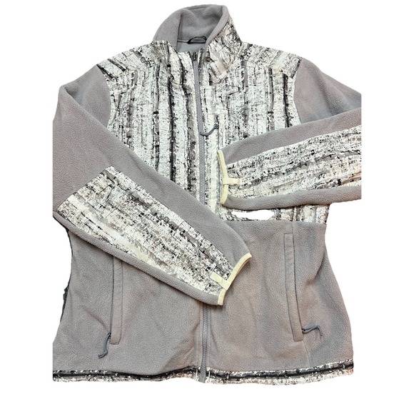 North Face Jacket Womens XL Snow Camo Retro Denali Fleece Polartec Full Zip ANLP - Picture 1 of 10